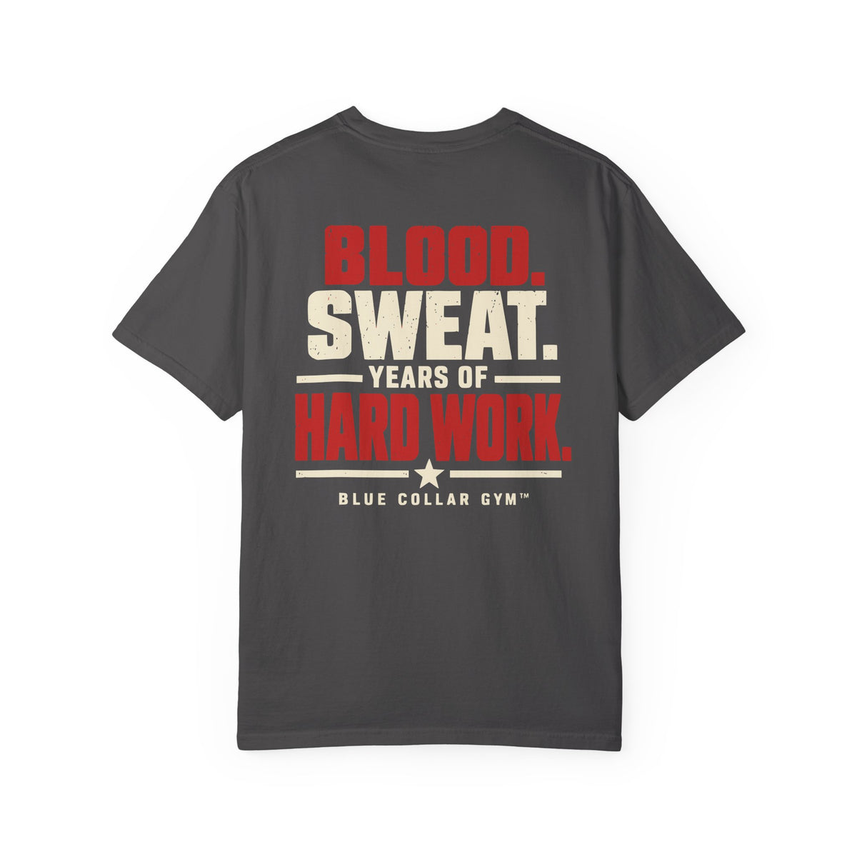 Blood, Sweat & Years of Hard Work T-Shirt | Blue Collar Gym™ Workwear Tee
